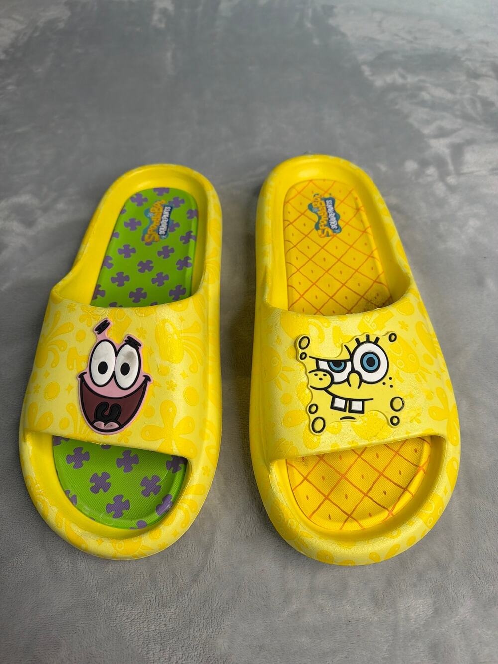 Ground Up Nickelodeon SpongeBob and Patrick Men's Comfort Slides size 13